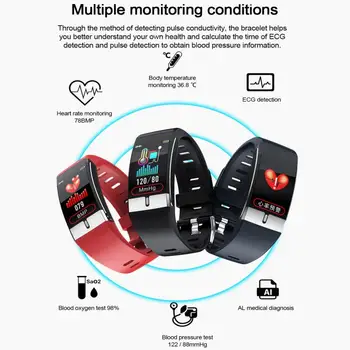 Patvarus Smart Sporto Apyrankės Apyrankės Kraujo Spaudimas, Širdies Ritmo Monitorius Pedometer Smart Žiūrėti Moterims, Vyrams, Vaikams Fitness Tracker