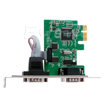 PCI-E PCI Dual Serial DB9 RS232 Serial Kontrolierius 2-Port Adapteris, Express Card