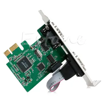 PCI-E PCI Dual Serial DB9 RS232 Serial Kontrolierius 2-Port Adapteris, Express Card