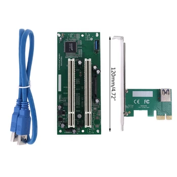 PCI-Express Dual PCI Adapter PCIe X16 Lizdą Plėtros Kortelę ar USB 3.0 Kabelį Pridėti Kortelių Keitiklis