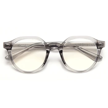 Peekaboo tr90 optiniai akinių rėmeliai, skirti vyrų korėjos stiliaus turas retro skaidrios akinius moterims, pilka aukštos kokybės, skaidraus lęšio