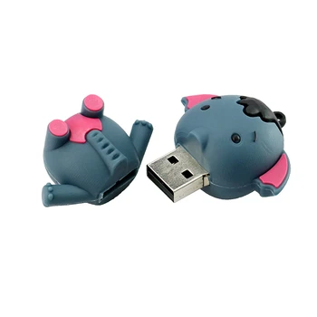 Pen Drive USB 2.0 Flash Drive, Rausva, Mėlyna Dramblys Pendrive mini dovanų Gyvūnų 4GB 8GB 128GB 16GB 64GB 256 GB 32 GB 