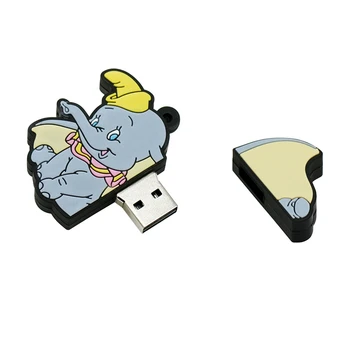 Pen Drive USB 2.0 Flash Drive, Rausva, Mėlyna Dramblys Pendrive mini dovanų Gyvūnų 4GB 8GB 128GB 16GB 64GB 256 GB 32 GB 