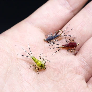 PERSUADER 20pcs/pak realus Mayfly Nimfa gumos kūno musė medžiagos 3optional spalvos dirbtinės vabzdžių upėtakis skristi mouche