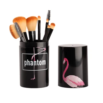 Phantom 8Pcs Makiažo Šepetėliai Box Set Flamingo Spausdinti Kosmetikos Antakių Foundation Brush Maquillaje Grožio Pincel Maquiagem