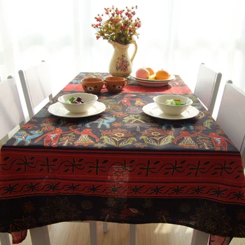 Pietryčių Azijos tautos vėjo medvilnės ir lino staltiesė, skirta Valgomasis Stalas Arbatos Stalų staltiesė