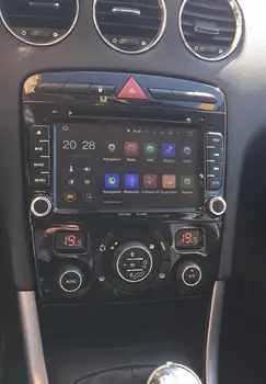 Pilka Fortepijonas 2din Android 9.0 Multimedia Car DVD Navigacijos Peugeot 408 308 308SW Auto radijas Stereo galvos vienetas Wifi 4G SD Žemėlapyje