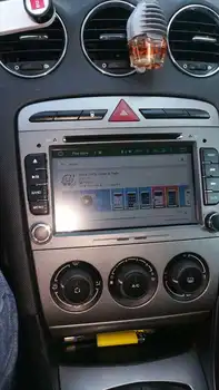 Pilka Fortepijonas 2din Android 9.0 Multimedia Car DVD Navigacijos Peugeot 408 308 308SW Auto radijas Stereo galvos vienetas Wifi 4G SD Žemėlapyje