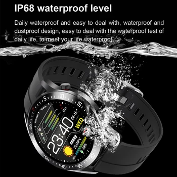 Pilnas touch screen vyrų Smart watch širdies ritmas, kraujospūdžio stebėsenos vandeniui Sporto žiūrėti Fitness tracker, Skirtų 