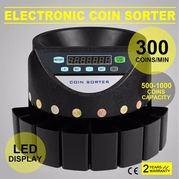 Pinigų Rūšiavimo & Monetos Counter grynųjų Pinigų Valiutos Skaičiavimo Mašina Eurų Monetų, Automatinė Elektroninių Išteklių ES Sandėliai