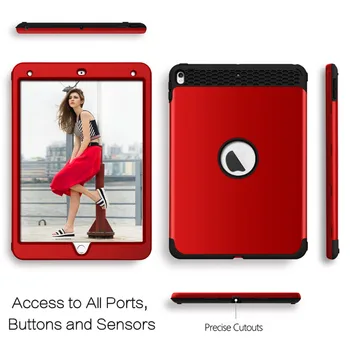 Planšetinio kompiuterio Apsaugos Case for iPad 3 Oro 10.5 2019 Trijų sluoksnių Sunkiųjų PC Minkšto Silikono Apsaugos Dangtelis, skirtas 