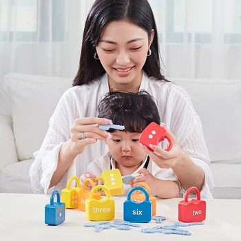 Plastikiniai Montessori Spynos Nustatyti Pažinimo Numerių Fiksavimo Ikimokyklinio Žaislas Mokymosi Pradžioje Švietimo Žaislai Vaikams, Vaikų Dovanų