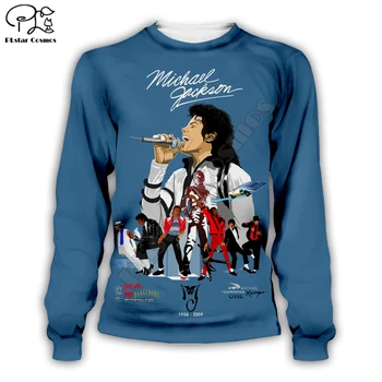 PLstar Kosmosas Michael Jackson 3D Atspausdintas Hoodie/Palaidinukė/Striukė/Mens Moterų hip-hop drabužiai Lašas laivybos
