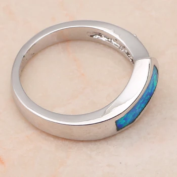 Populiarus Didmeninės ir Mažmeninės prekybos Cirkonis Šalis dovanos Blue Fire Opal sidabro padengtą Žiedas JAV Sz #6.75 #7.5 #8.5 bižuterijos OR529