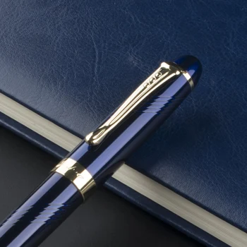 Prabanga Jinhao X450 Mėlynas Plonas Carven F Twist Plunksnų Fontanas Pen