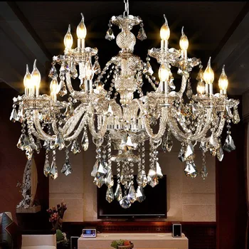 Prabanga K9 Kristalų Vestuvių šviestuvai Viešbučio Fojė, Miegamojo, Virtuvės Sala cristal liustra Tiffany priedai veltiniams, vilna Lempa Sietynas