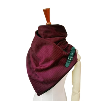 Prabangus rankų darbo kašmyro šalikas moterų mados dizaino juostele skara foulard femme poncho su oda sagtis bufandas mujer