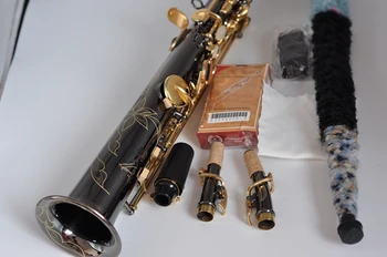 Prancūzija Sopranas Saksofonas Bb R54 Pučiamųjų instrumentų Sax Juoda Nikelio, Aukso saxofone saxofon Muzikos Instrumentai, Aukštos Kokybės