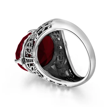 Princesė Diana William Sukurta Ruby Sužadėtuvių Žiedai Nekilnojamojo 925 Sterlingas Sidabro Kokteilis Žiedas Moterims Šalis Papuošalų Mados