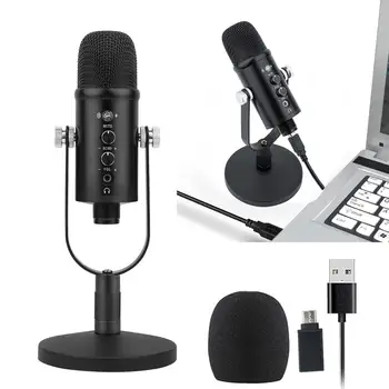 Profesija studio USB Mikrofonas Telefonas Įrašymo Karaoke Žaidimų Kondensatoriaus Mikrofonas Kompiuteris PC mic Stand Pop Filtras
