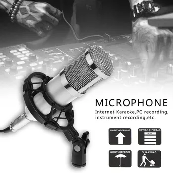 Profesinės bm 800 kondensatoriaus mikrofonas kompiuterio garso karaoke mikrofon įrašymo studijoje mikrofonai rinkiniai