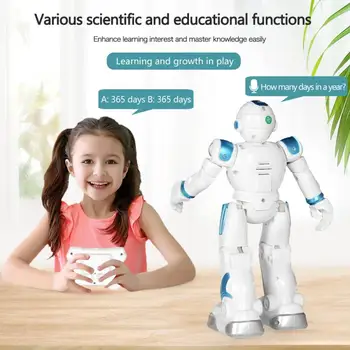 Protingas Robotas Multi-funkcija USB Įkrovimo Vaikų Žaislas Šokių Nuotolinio Valdymo Gestas Jutiklis Žaislas Vaikams Gimtadienio Dovanos