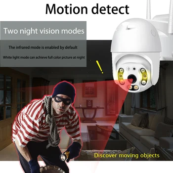 PTZ Belaidės IP Kameros Vandeniui Digital Zoom Speed Dome Super 1080P WiFi Saugumo CCTV Auto-Sekimas AI Žmogaus Aptikimo