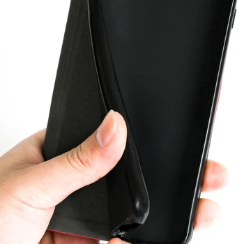 PU Oda Telefono dėklas Skirtas Asus ROG Telefono ZS600KL Flip Book Atveju, Asus ROG Telefono Verslo Atveju Minkštos TPU Silikoninis Galinio Dangtelio