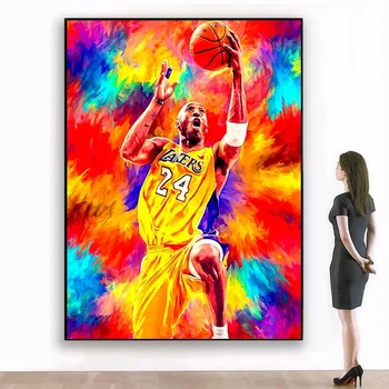 Puikus Krepšininkas Kobe Bryant Plakatas Kambarį Apdailos Drobė, Tapyba Sienos Menas Namų Deocor (Be Rėmelio)