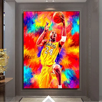 Puikus Krepšininkas Kobe Bryant Plakatas Kambarį Apdailos Drobė, Tapyba Sienos Menas Namų Deocor (Be Rėmelio)