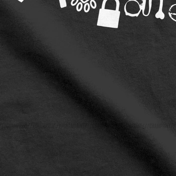 Pup Žaisti Tvarkytojas BDSM T Marškinėliai Vyrams Medvilnės Marškinėliai Crewneck Dominuojanti Paklusnus Vergas Žaisti Meistras Seksualus Sub Tee Marškinėliai trumpomis Rankovėmis