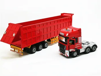 Puspriekabės Sunkiųjų Sunkvežimių savivartis Lydinio Transporto Modelis 1:50 Žaislas Vaikams Lydinio Automobilio Modelį
