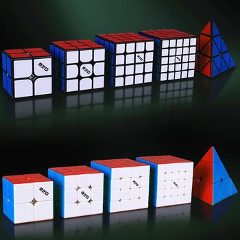 Qiyi Magnetinio Magic Cube Qiyi 2x2 kubą 3x3 4x4 5x5 Profissional Magnetas Greitis kubą 3x3 Įspūdį cubo magico Švietimo Žaislai