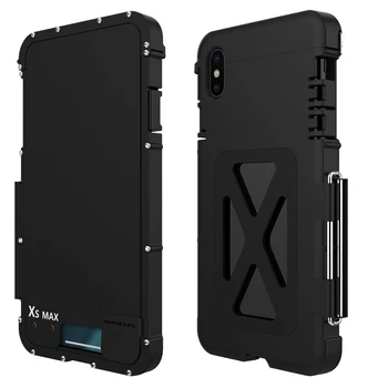 R-tiesiog Nerūdijančio Plieno Metalo Flip Case For Iphone 11 XS MAX XR atsparus smūgiams gaubtas, Skirtas 