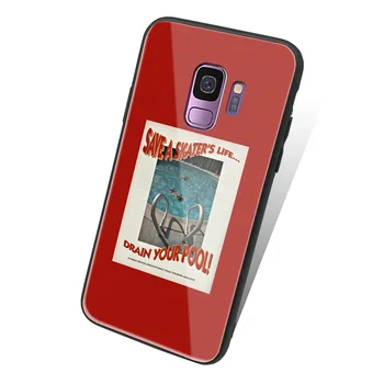 Raudona estetika mielas minkštas silikoninis grūdintas stiklas telefono padengti shell 