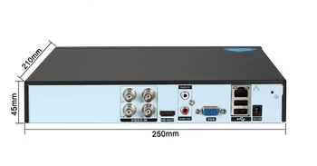 Raudona Skydo H. 265+ XMeye Hi3520D Auido Veido Aptikimo 5MP 4CH 4 Kanalų Vaizdo įrašymo Hibridas 6 1 XVI TVI CVI NVR HAINAUT CCTV DVR