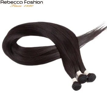 Rebecca 30 32 34 36 colių Ryšulių Peru Plaukų Pynimas Ryšulių Tiesi Žmogaus Plaukų Ryšulių Remy Plaukų priauginimas