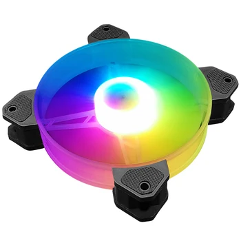 RGB Atveju Gerbėjų 120mm Ultra-Quiet RGB Važiuoklės Aušinimo Ventiliatoriai su Nuotolinio valdymo pultelis Greitis Reguliuojamas Spalvinga Aušintuvas VH99