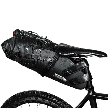 RHINOWALK Vandeniui Kalnų Dviračio Balno Pagalvių 10L Didelis Ilgas Bike Raukčio Galinės Sėdynės Mudguard Maišelį Dviračių Priedų