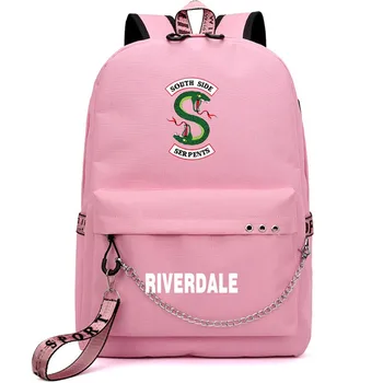 Riverdale Pietų Upės Filmo USB Kuprinė Paauglių Gerbėjų, kelioniniai Krepšiai, Nešiojamas Grandinės Mokyklos Krepšiai, Ausinės, USB Prievado Mochilas