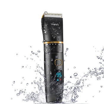 RIWA Plaukų Clipper Profesionalios Žoliapjovės LCD Ekranas spartusis įkrovimas Vyrų Plaukų Pjovimo Mašina galima Skalbti Kirpykla Clipper Už Mažesne nei rinkos verte 6501