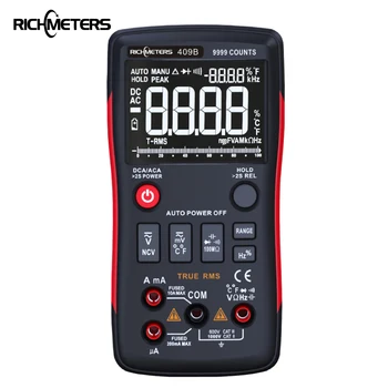 RM409B Skaitmeninis Multimetras Mygtuką 9999 Skaičiuoja Analoginis Bar Graph AC/DC Įtampos Ammeter Srovė Omo Auto/Rankinis