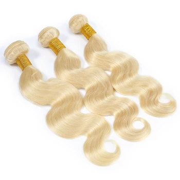 Rosabeauty 613 Blond Ryšulių Kūno Banga Žmogaus Plaukų Audimo 10-30Inch Remy Plaukų Pratęsimo Nemokamas Pristatymas