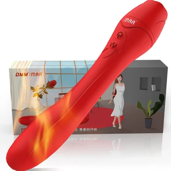 Rose Stick Vibratorius Makšties G spot Klitorio Clit Masažas Stimuliatorius Pažangios Šildymo 10 Vibracijos Sekso Žaislai Suaugusiems Moteris