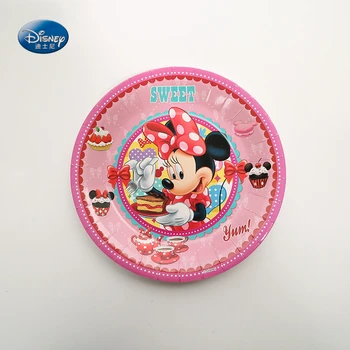 Rožinė Minnie Mouse Šalies Prekių Vaikams Mergaitės Gimtadienio Dekoracija Stalo Staltiesė Vystymo Plokštė Taurės nustatyti 45pcs