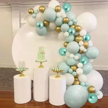 Rožinės spalvos Balta Žalia balionų Girliandą Macaron Balionas Grandinės Komplektas Oh Baby Shower Balionas Arch džiunglių Baloons Šalis Gimtadienio dekoro Vaikai