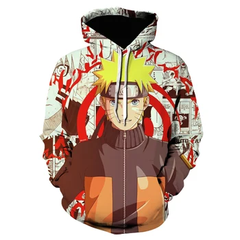 Rudenį Ir Žiemą Naujas Mados Vyrų Hoodie Naruto Išmaišykite 3d Atspausdintas Palaidinukė Vaikams, Cartoon Anime Atsitiktinis Megztinis Kailis