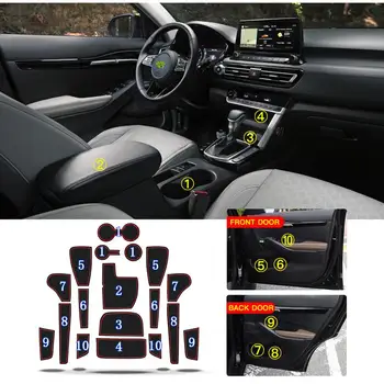 RUIYA Automobilio Duris Groove Kilimėlis Seltos 2021/Celltos 2019 2020 Anti-Slip Vartų Angą Pagalvėlės Auto Interjero Aksesuarų 18 Vienetų