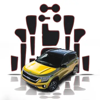 RUIYA Automobilio Duris Groove Kilimėlis Seltos 2021/Celltos 2019 2020 Anti-Slip Vartų Angą Pagalvėlės Auto Interjero Aksesuarų 18 Vienetų