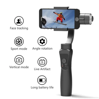 S5 Stabilizatorius gimbal selfie stick 4000mAh Viena Rankena tinka išmaniojo telefono vaizdo kameros stabilizatorius 